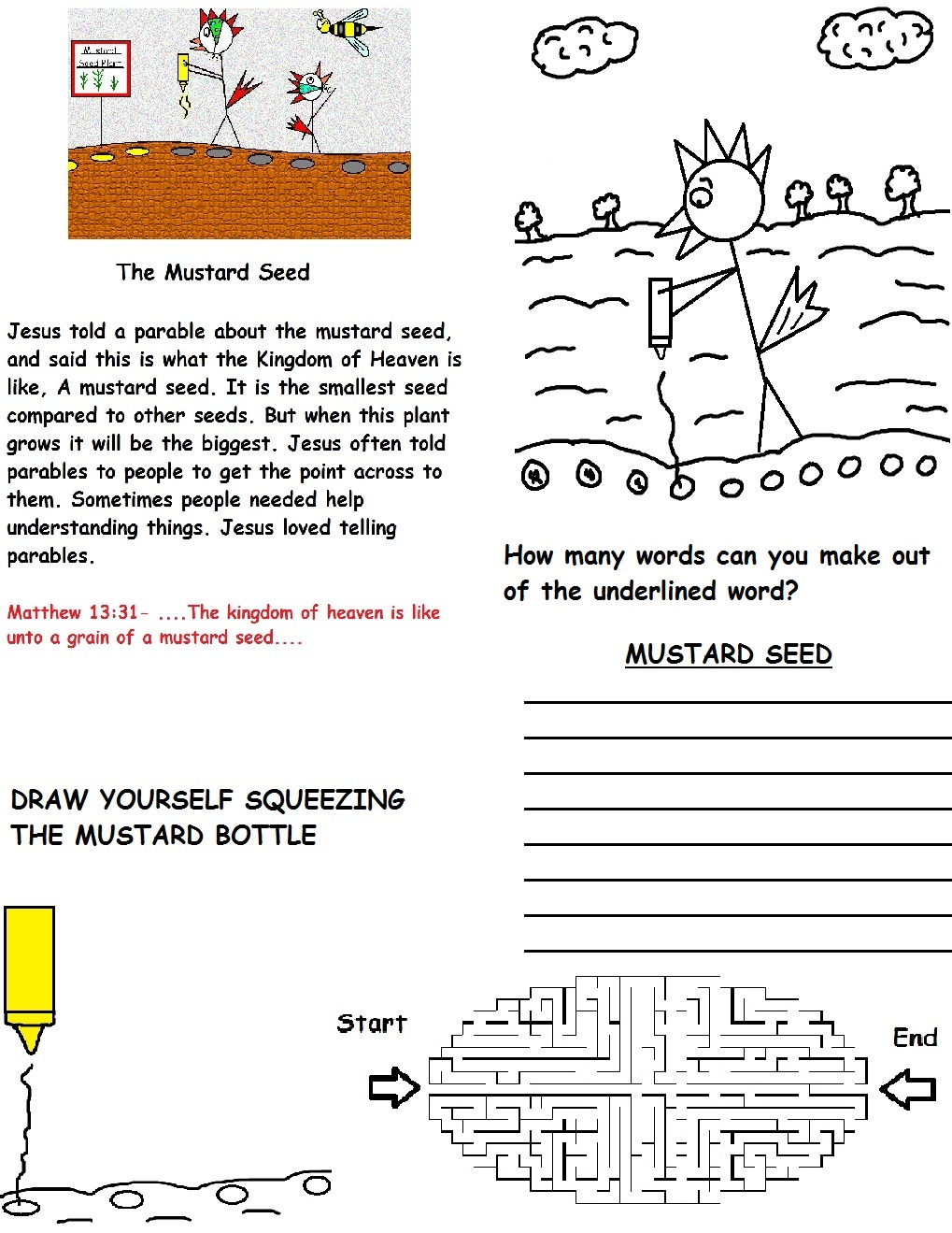 The Parable of the Mustard Seed Sunday School Lesson